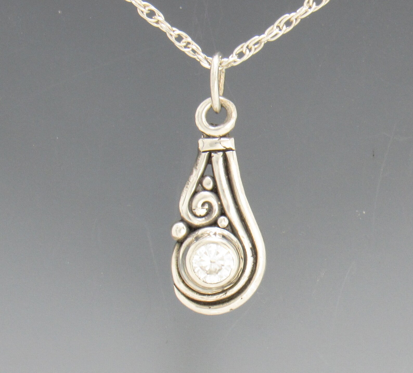 5 Carat Moissanite 925 Sterling Silver Pendant Necklace