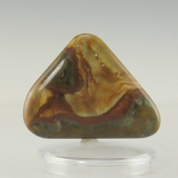 Large Freeform Rocky Butte Jasper Cabochon Loose Stone from Oregon. Measures 30 x 33 x 6 mm, Weighs 40.36ct.