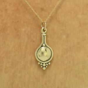 14k Yellow Gold Domed Pendant with 18 14ky Chain, Handmade One of a Kind Artisan Pendant Made in the USA with Free Domestic Shipping image 8