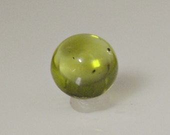 Round Peridot Cabochon Loose Stone, 9 mm Round, Weighs 3.07 ct. -S15