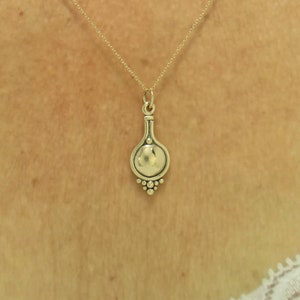 14k Yellow Gold Domed Pendant with 18 14ky Chain, Handmade One of a Kind Artisan Pendant Made in the USA with Free Domestic Shipping image 9