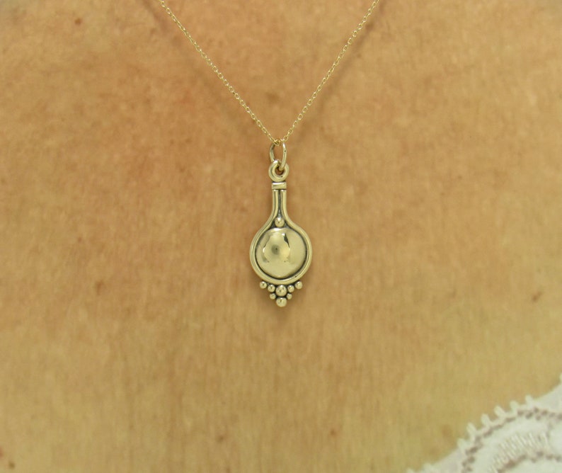 14k Yellow Gold Domed Pendant with 18 14ky Chain, Handmade One of a Kind Artisan Pendant Made in the USA with Free Domestic Shipping image 9