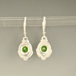 Sterling Silver 5x7 mm Chrome Diopside Earrings Handmade One of a Kind Artisan Earrings Made in the USA with Free Domestic Shipping image 2