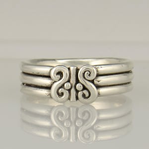 Sterling Silver Heavy Men&#39;s Wedding Band- Handmade One of a Kind Artisan Ring Made in the USA with Free Domestic Shipping!
