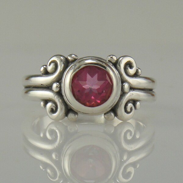 R1000- Sterling Silver Blush Topaz Ring- One of a Kind