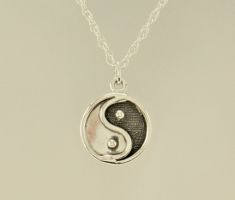 Silver Yin and Yang Necklace/ Yin Yang Pendant/ Yin Yang | Etsy