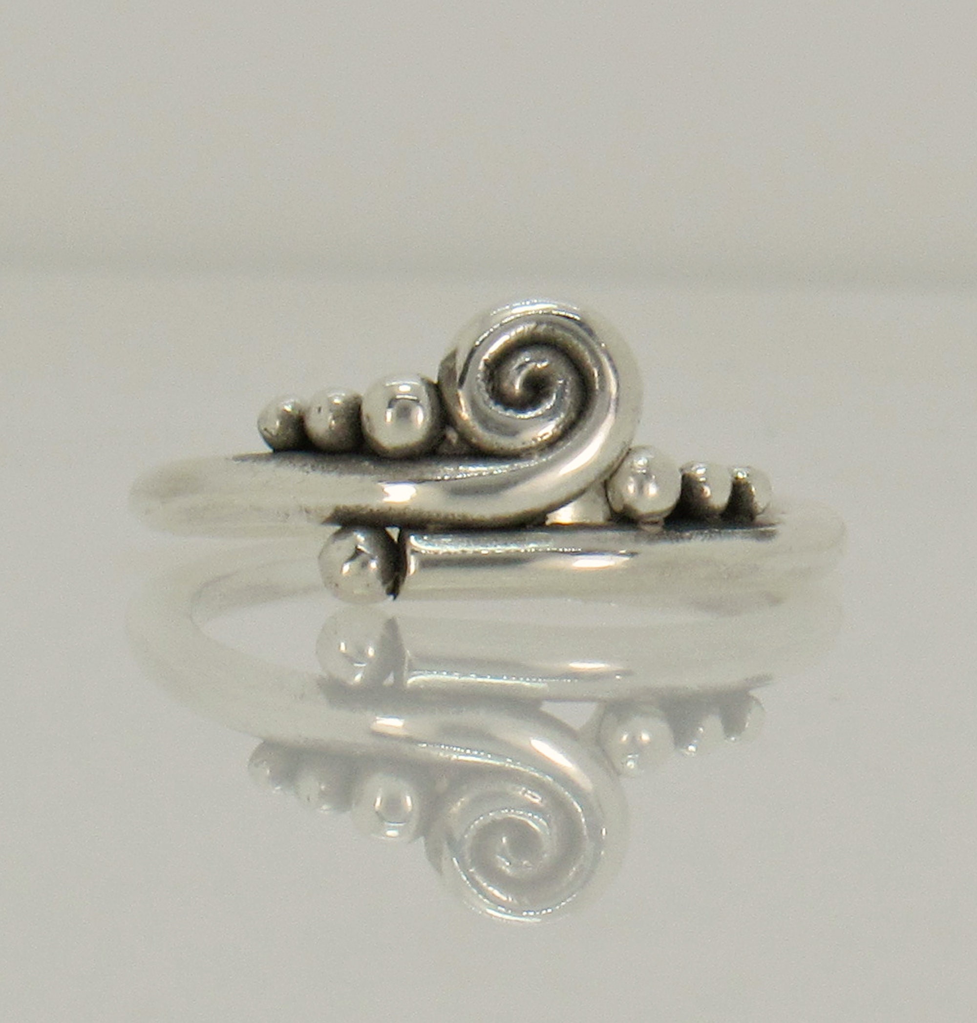 Sterling Silver Scroll, Swirl, or Wave Ring, Handmade One of a Kind ...