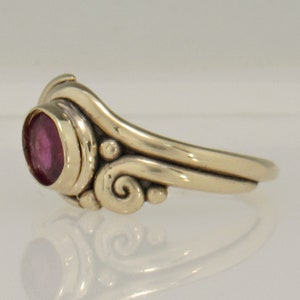 14ky Gold 7x5 mm Ruby Ring, Size 7 3/4, One of a Kind Artisan Jewelry Made in the USA with Free Shipping Stone is NOT Set Yet image 4