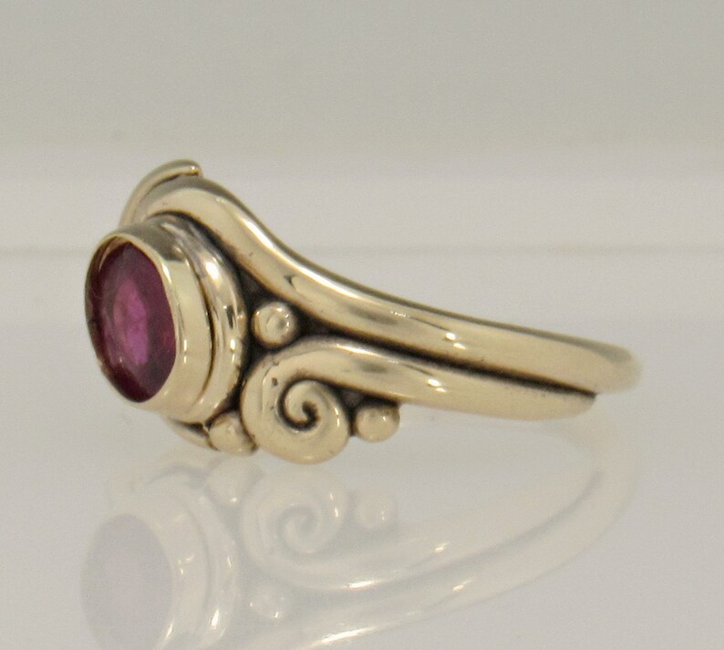14ky Gold 7x5 mm Ruby Ring, Size 7 3/4, One of a Kind Artisan Jewelry Made in the USA with Free Shipping Stone is NOT Set Yet image 4