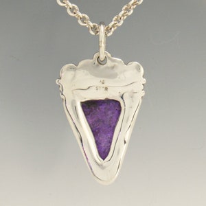 Sterling Silver 25x18 Sugilite Pendant with 20" Chain, Handmade One of a Kind Artisan Jewelry Made in the USA with Free Domestic Shipping! image 2