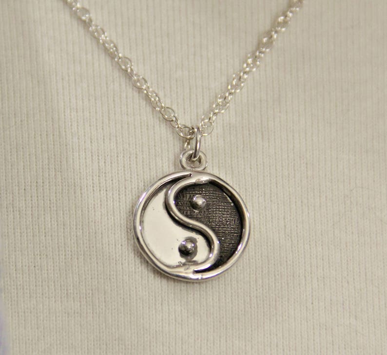 Silver Yin and Yang Necklace/ Yin Yang Pendant/ Yin Yang | Etsy