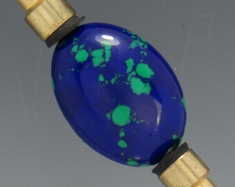 Loose Oval Azurite Cabochon for Jewelry Making or Wire wrapping. 25x18 mm, 14.48 ct., Ready to Ship with Free Shipping.