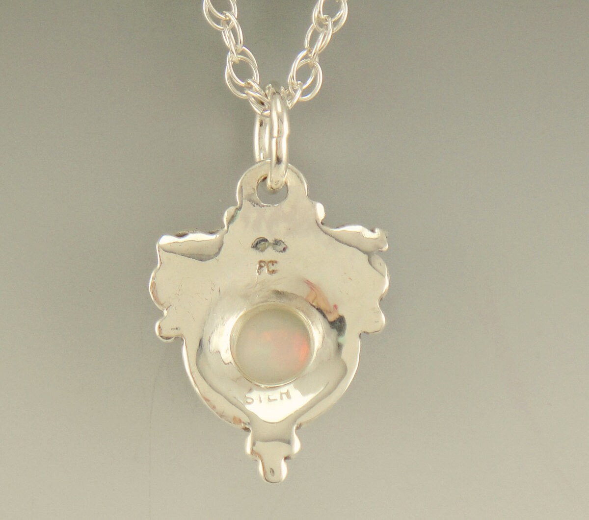 Sterling Silver Opal Necklace/ Ethiopian Opal Pendant/ OOAK | Etsy