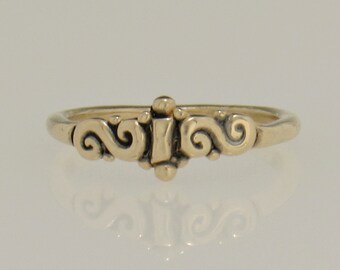 14ky Gold Ring, Size 8 1/4, Handmade One of a Kind Artisan Gold Ring Made in the USA with Free Domestic Shipping!