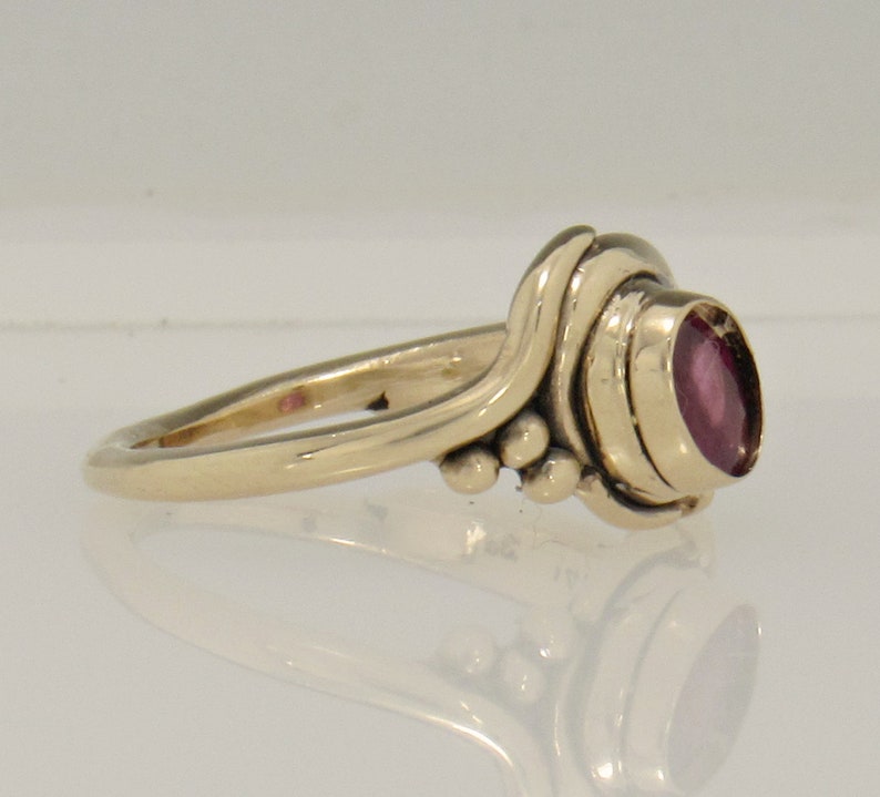 14ky Gold 7x5 mm Ruby Ring, Size 7 3/4, One of a Kind Artisan Jewelry Made in the USA with Free Shipping Stone is NOT Set Yet image 3