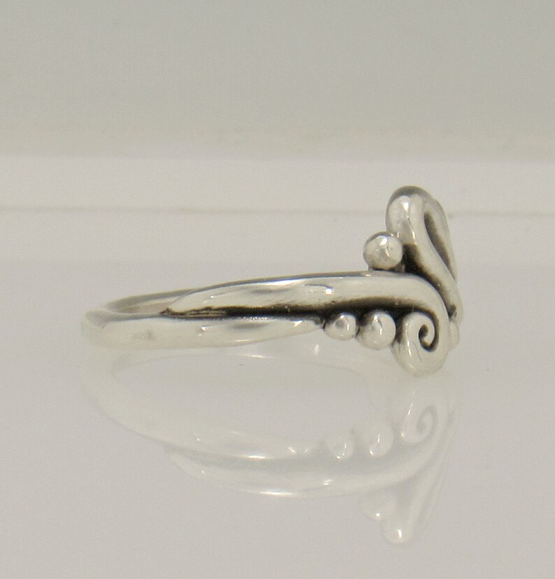 Sterling Silver Swirl Ring Handmade One of a Kind Artisan Ring Made in the USA with Free Shipping, Size 7. image 2