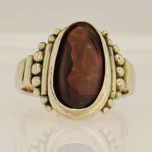 14ky Gold Fire Agate Ring, Handmade One of a Kind Artisan Ring Made in the USA with Free Domestic Shipping, 9 3/4 **Stone is NOT Set Yet**