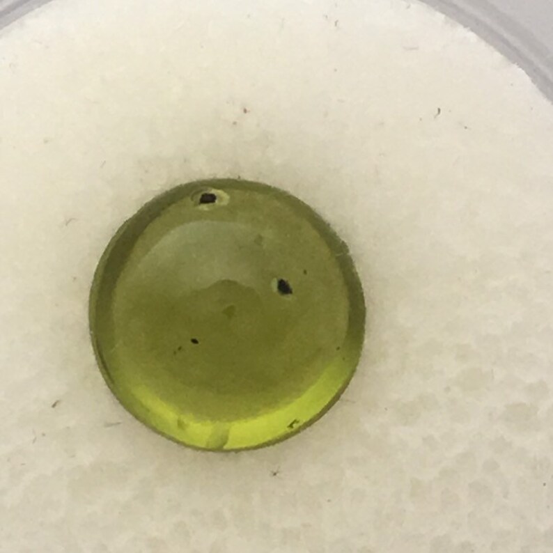 Round Peridot Cabochon Loose Stone, 9 mm Round, Weighs 3.07 ct. S15 画像 8