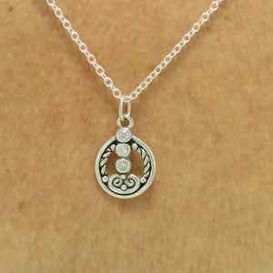 Sterling Silver 3 3 mm Moissanites Pendant, has 18 Sterling Silver Chain, Handmade One of a Kind Artisan Pendant with Free Shipping image 8