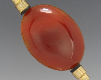 Loose Oval Carnelian Cabochon, 40x30 mm, 57.77 ct. For Jewelry Making or Wire Wrapping.  Ready to Ship with Free Shipping!