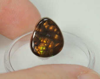 Loose Fire Agate Gemstone with Great Fire, Great Ring Stone.  Size is 14x12x3.25 mm, Weighs 4.57 ct.- S27