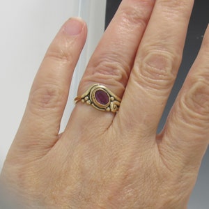 14ky Gold 7x5 mm Ruby Ring, Size 7 3/4, One of a Kind Artisan Jewelry Made in the USA with Free Shipping Stone is NOT Set Yet image 7