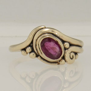 14ky Gold 7x5 mm Ruby Ring, Size 7 3/4, One of a Kind Artisan Jewelry Made in the USA with Free Shipping Stone is NOT Set Yet image 2