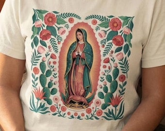 Our Lady of Guadalupe Tee | Virgin of Guadalupe Mexican Folk Art Shirt