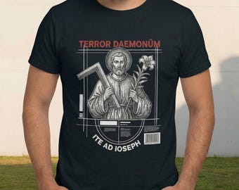 Saint Joseph Terror Daemonium | St Joseph Catholic Tee