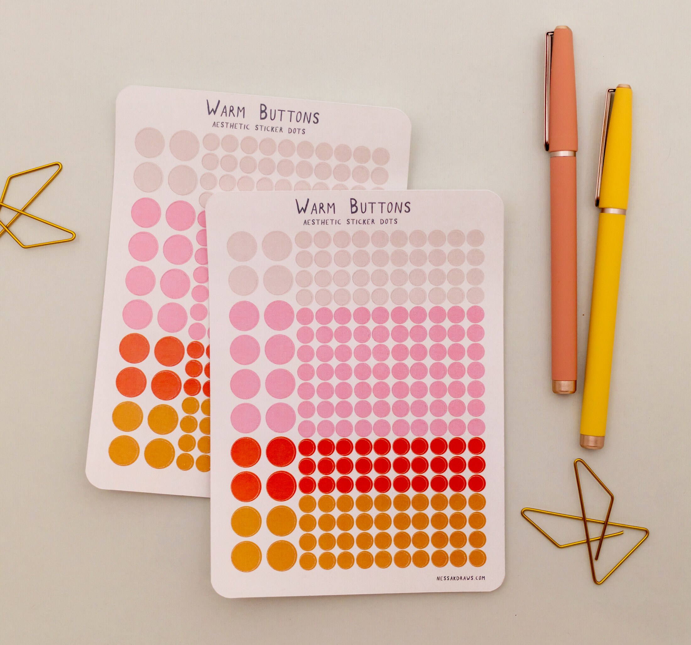 aesthetic planner sticker dots sheets select a color palette etsy