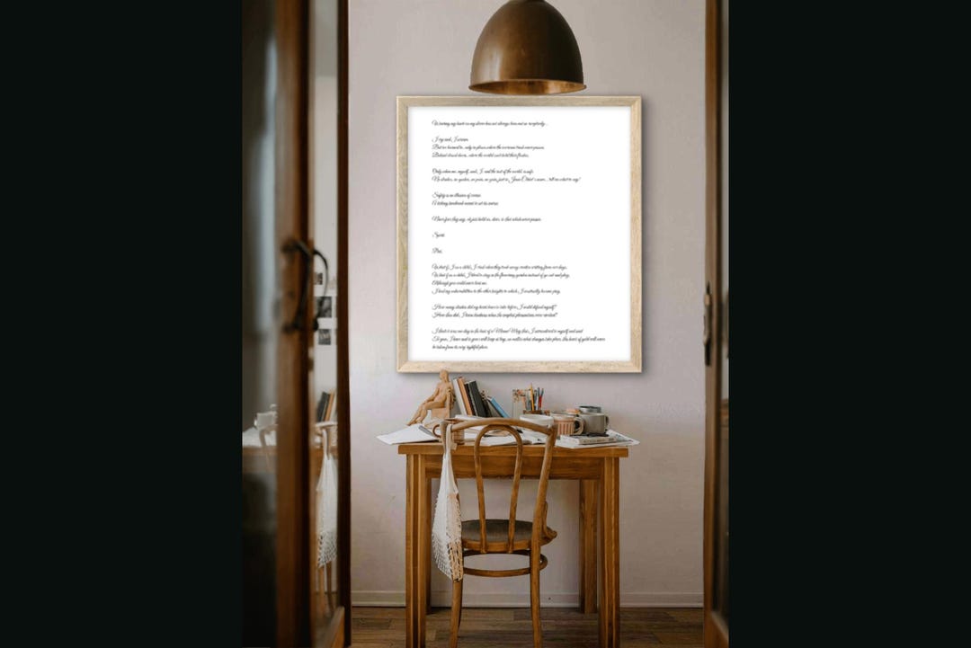 Wearing My Heart on My Sleeve — spiritual poetry print