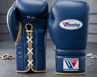 Personalizowane rękawice bokserskie ze skóry bydlęcej – sznurowane, treningowe, sparingowe
