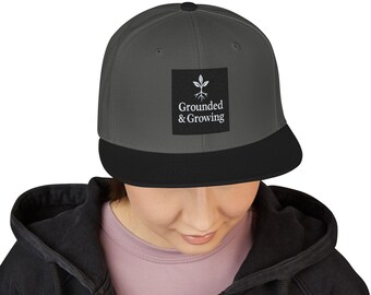 Embroidered Snapback Cap: Acrylic Wool Blend, Adjustable Fit