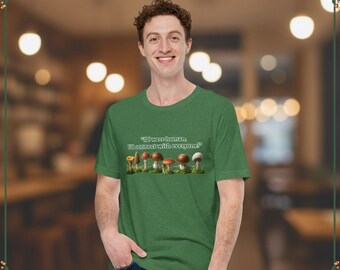 Mushroom Mycelium Network Connection-T-shirt: cadeau voor natuurliefhebber