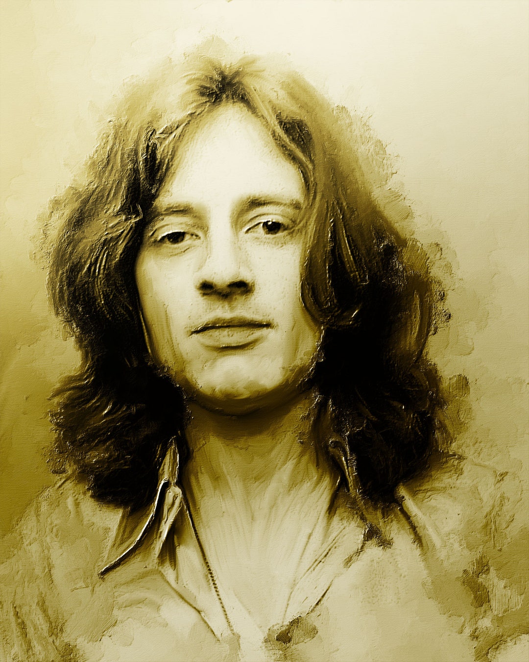 John Paul Jones Led Zeppelin Fine Art Print Poster of Digital Etsy