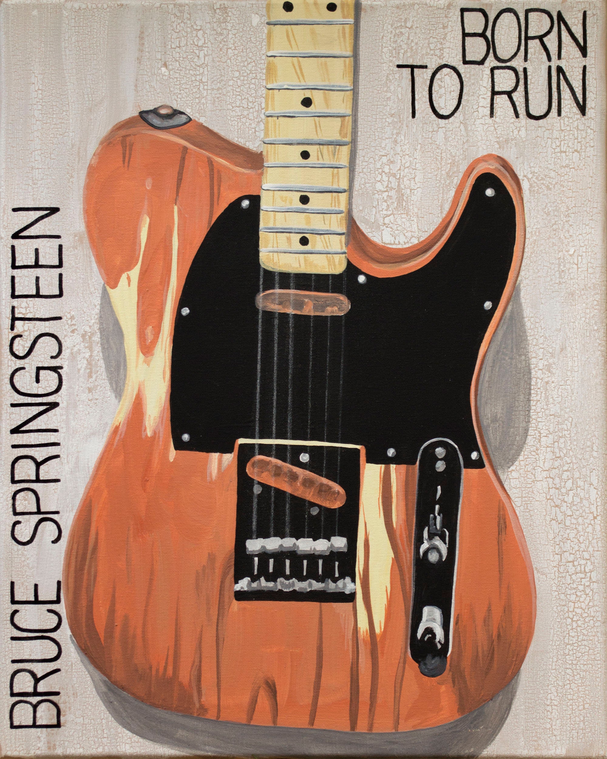 Bruce Springsteen Fender Telecaster Guitar Fine Art Print