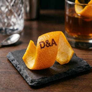 Personalized Brass Branding Iron for Fruit Peels-Custom Logo Stamp for Home Bar & Garnish-Electric or Manual Handle-Unique Gift for Him