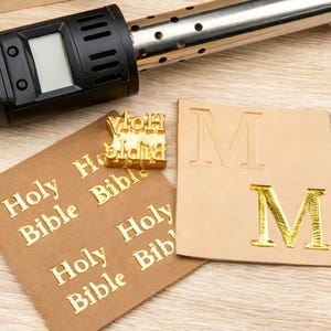 Custom Brass Stamp with Adjustable Heat Iron for Leather Foil Stamping, Personalized Logo Branding Iron Kit, Leathercraft Embossing Die