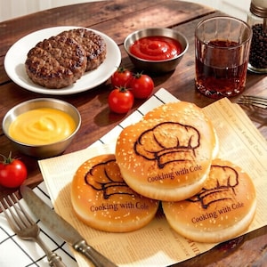 Custom Design Branding Iron for Food & Bakery, Personalized Logo Stamp for Burgers, Creative Gift for Bakers,Grill Master, Chef, Dad