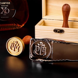 Personlig isbitsbricka Anpassad mässingsisstämpel för bar Initial Whisky-isbricka med logotyp Gåvor till bartender whiskypresent