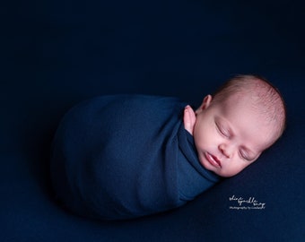 Navy Lightweight Sweater Knit Wrap Newborn Photo Prop Wrap Boy Girl Navy Blue, Teal, Eggplant/Plum, Light Heather Gray