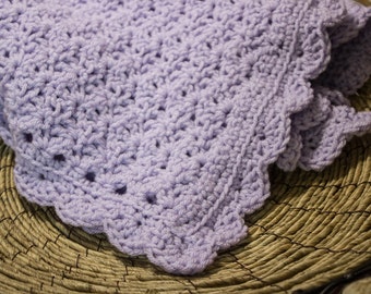 Lavender Lilac Blanket Soft and Cuddly Throw/Blanket Lavender White in Larger Size for Family Use