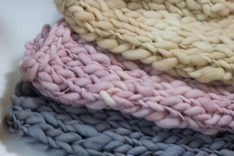 Merino Posing Layer Thick and Thin Soft Plush Mini Blanket Newborn Photo Prop Baby Boy Girl Vintage TanBeige Antique Rose Smooth Gray