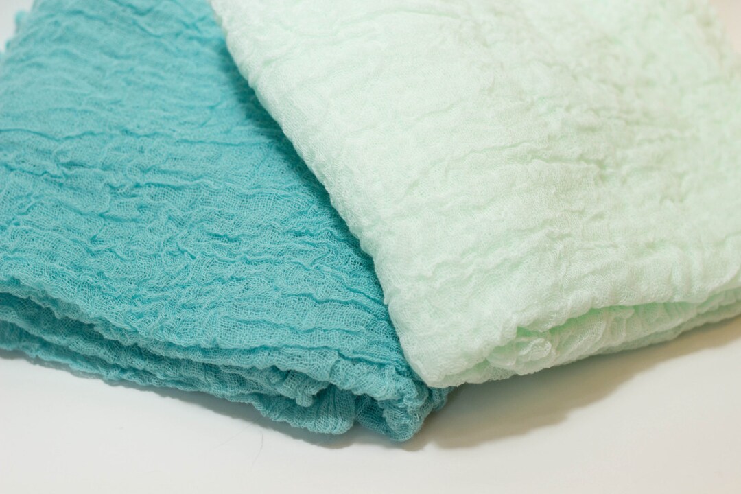 Handdyed Premium Cheesecloth Swaddle Wraps Mint Green and Sea Etsy