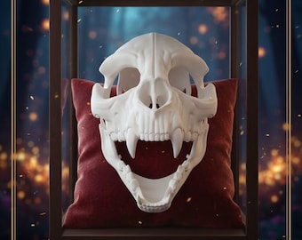 Fox Skull Mask – Jaw-Moving Cosplay Mask – Articulated 3D Printed