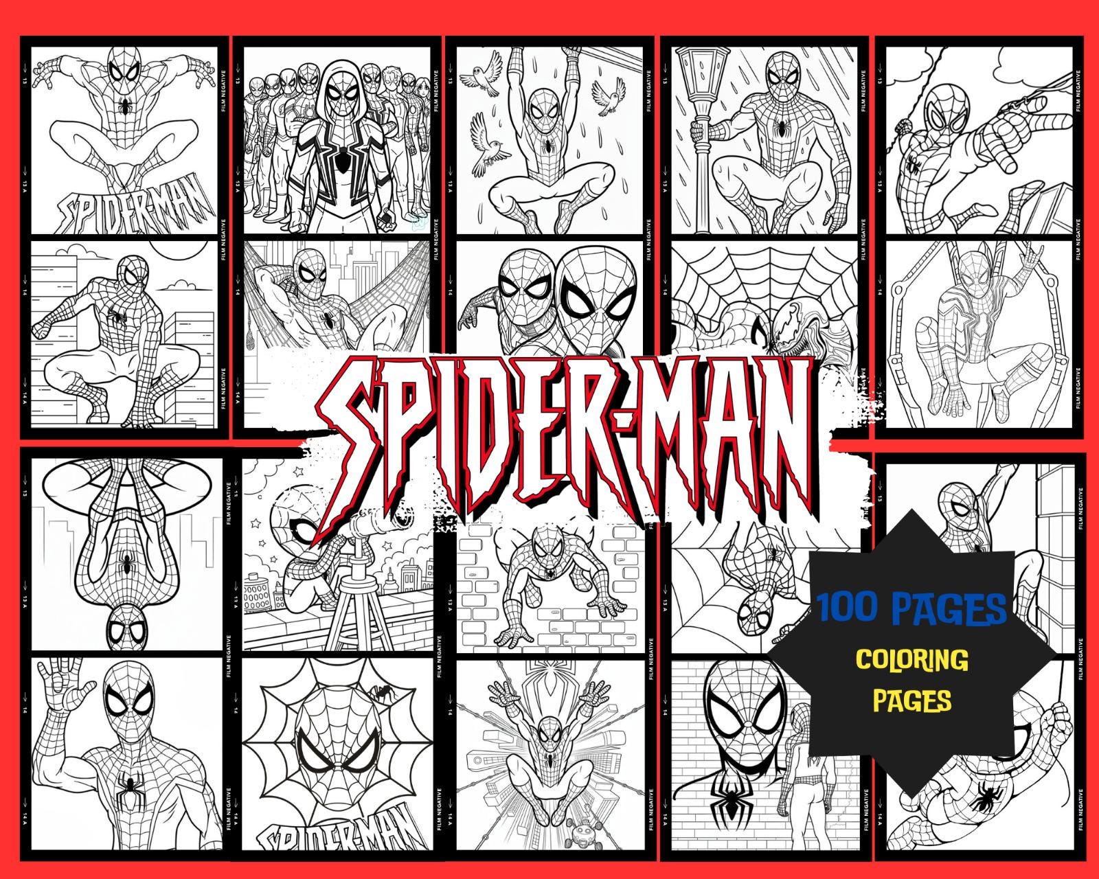 Superhero Coloring Page - Etsy, image size:1600x1280
