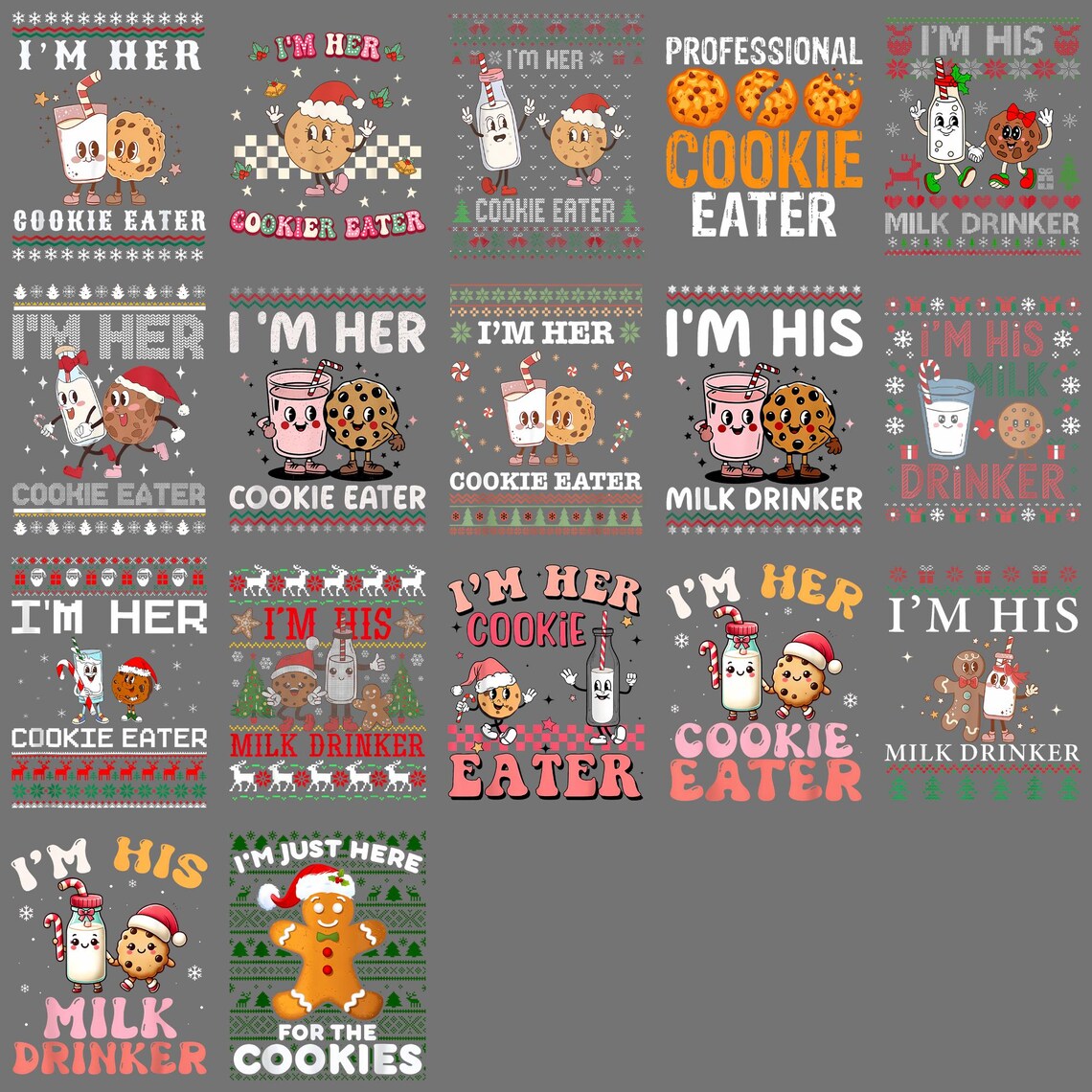 I’m Her Cookie Eater & I’m His Milk PNG – Funny Couple Matching ...