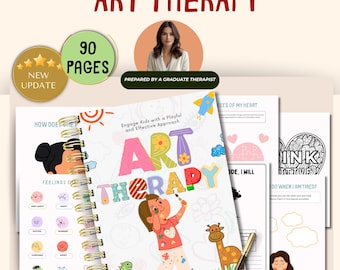 Art Therapy Worksheets  Bundle for social-emotional learning Life skills Teen Therapy, kids counseling, social worker, CBT, DBT, Mindfulness