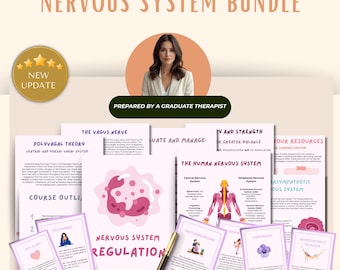 Nervous System Regulation Workbook Polyvagal Theory Ladder Vagus Somatic Exercises Anxiety Relief Window of Tolerance Stress Relief Exercise