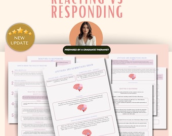 Responding Vs Reacting Worksheets. Therapy worksheets, Psychoeducation communication styles, conflict resolution, family therapy, couples